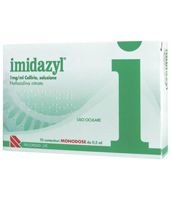 Recordati Imidazyl Antinfiammatorio Collirio 1mg/ml 10 Flaconcini Monodose 0,5ml - famajoy.it