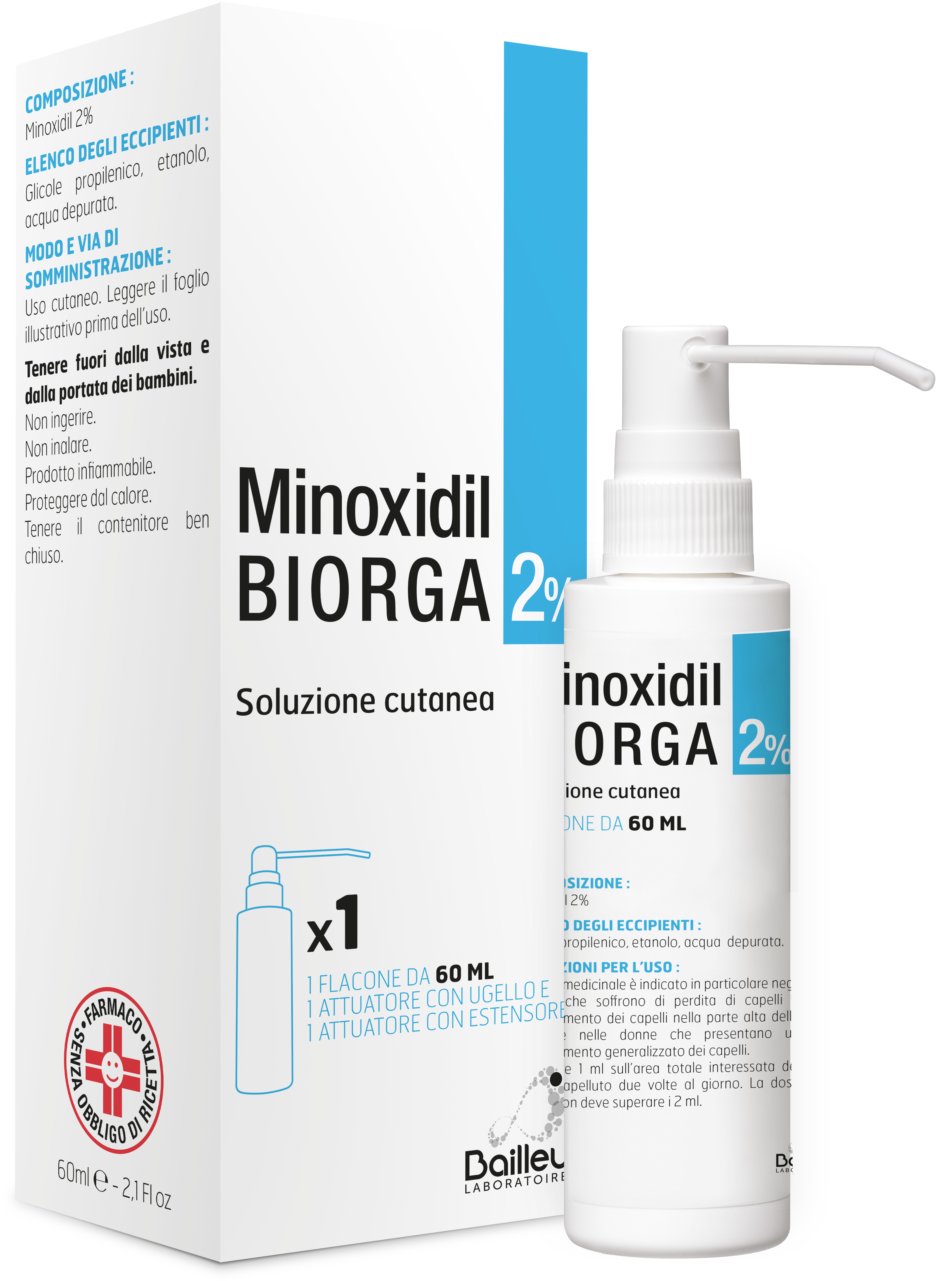 MINOXIDIL BIORGA*SOL CUT60ML2% - famajoy.it
