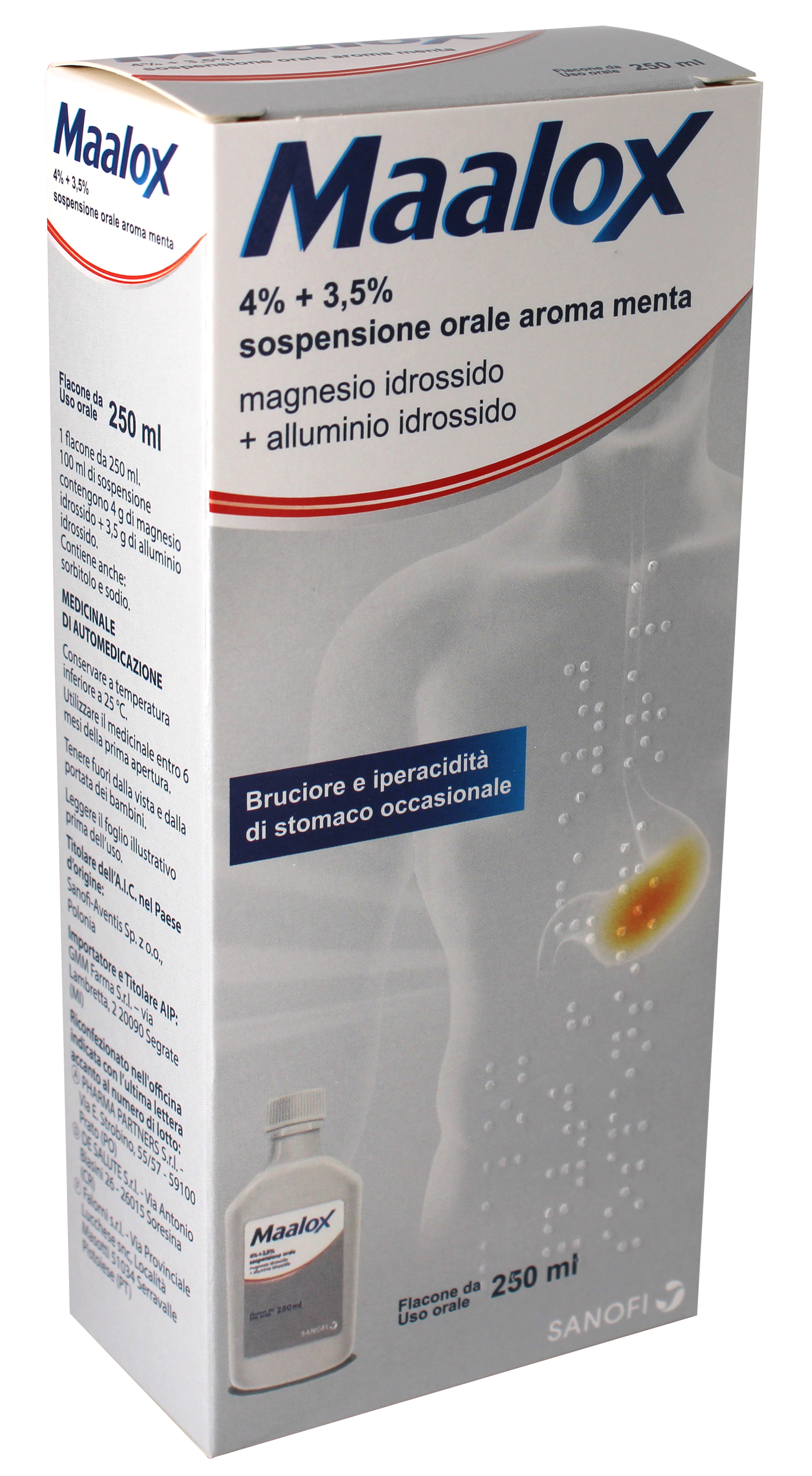 MAALOX*OS SOSP 250ML 4%+3,5% - famajoy.it
