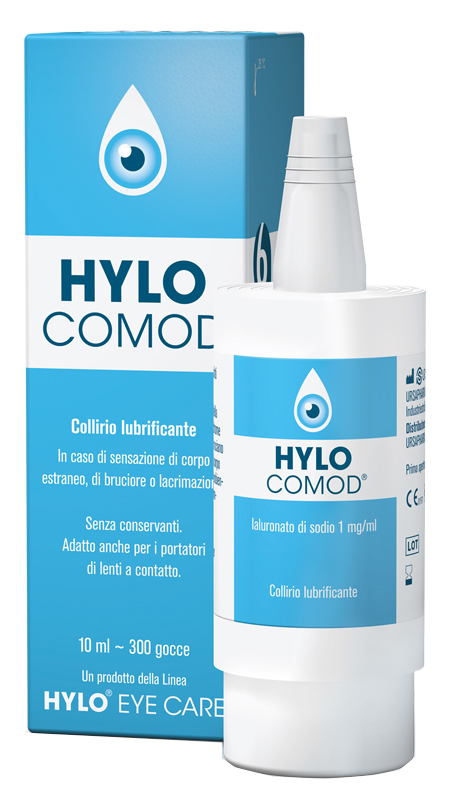 HYLO-COMOD GOCCE OCULARI IALURONATO DI SODIO 0,1%  FLACONCINO 10 ML - famajoy.it