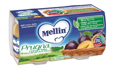 MELLIN OMOGENEIZZATO PRUGNA MELA 100 G 2 PEZZI - famajoy.it