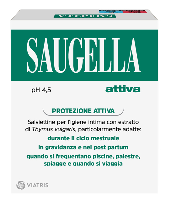 SAUGELLA ATTIVA SALVIETTINE DETERGENTI 10 BUSTINE - famajoy.it