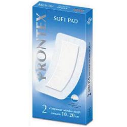 GARZA COMPRESSA PRONTEX SOFT PAD AUTOADESIVA 10X20CM 2 PEZZI - famajoy.it