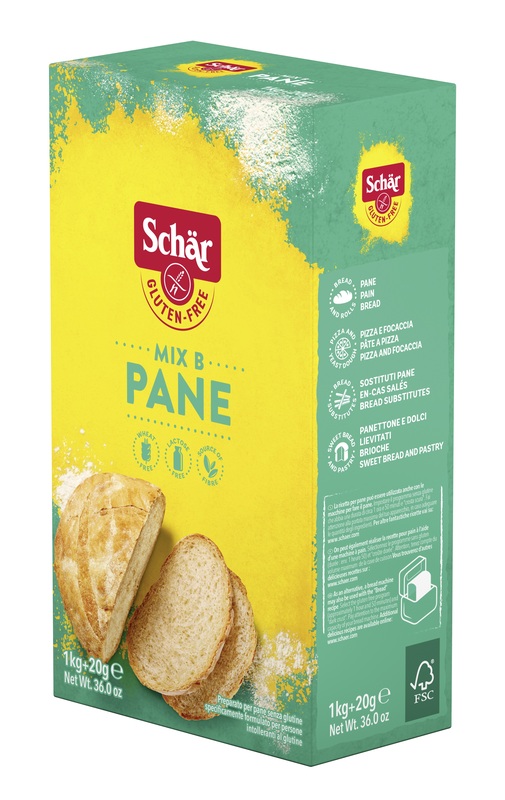 SCHAR MIX B PREPARATO PANE SENZA LATTOSIO 1 KG + 20 G - famajoy.it