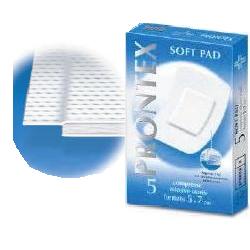 GARZA PRONTEX SOFT PAD COMPRESSA 5X7 CM 5 PEZZI - famajoy.it