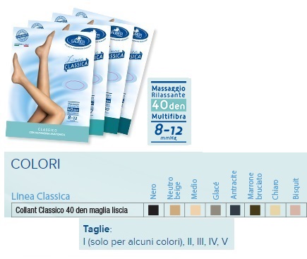 SAUBER COLLANT 40 DENARI MAGLIA LISCIA NEUTRO BEIGE 2 LINEA CLASSICA - famajoy.it