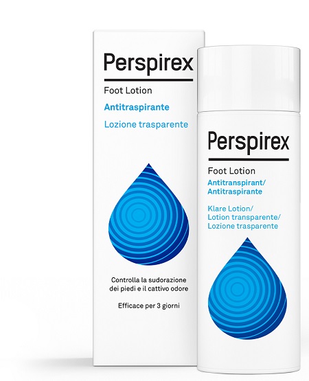 PERSPIREX FOOT LOTION ANTITRASPIRANTE LOZIONE TRASPARENTE SUDORAZIONE E CATTIVO ODORE PIEDI 100 ML - famajoy.it
