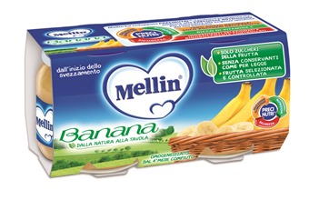 MELLIN OMOGENEIZZATO BANANA 100 G 2 PEZZI - famajoy.it