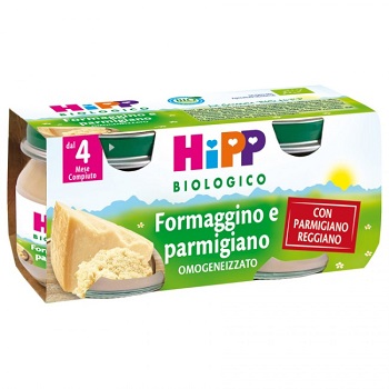 HIPP BIO OMOGENEIZZATO FORMAGGINO AI TRE FORMAGGI 2X80 G - famajoy.it