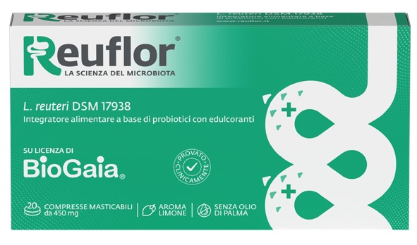 REUFLOR 20 COMPRESSE MASTICABILI AROMA LIMONE - famajoy.it