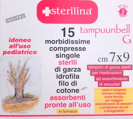 STERILINA TAMPONE DI GARZA COMPRESSA IDROFILA DI COTONE 7 X 9 CM 15 PEZZI - famajoy.it