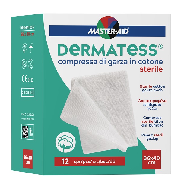 GARZA IDROFILA DERMATESS COT 36X40 12 PEZZI - famajoy.it