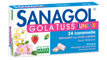 SANAGOL GOLA TUSS JUNIOR FRAGOLA 24 CARAMELLE - famajoy.it
