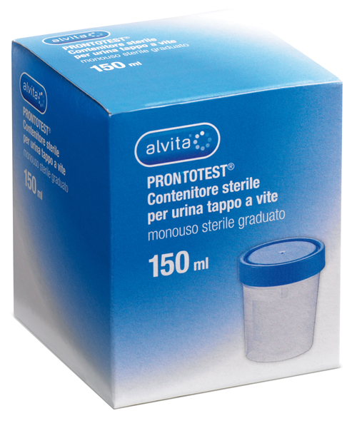 CONTENITORE PER URINA ALVITA PRONTOTEST GRADUATO CON TAPPO A VITE - famajoy.it