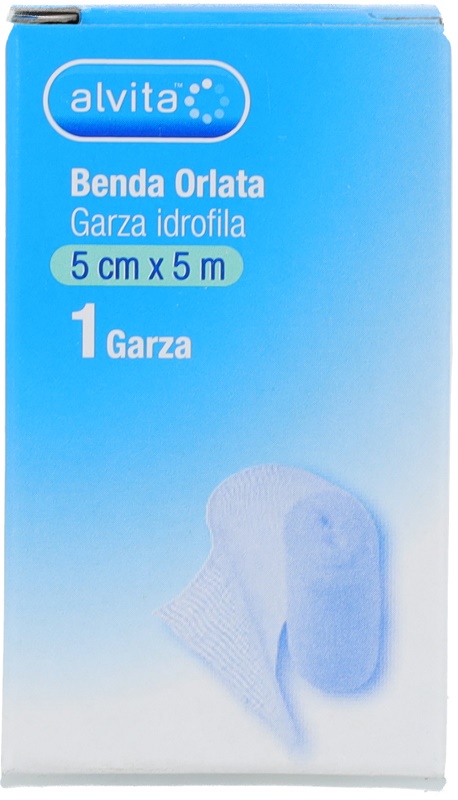 BENDA IN GARZA IDROFILA ORLATA ALVITA 5X500CM - famajoy.it