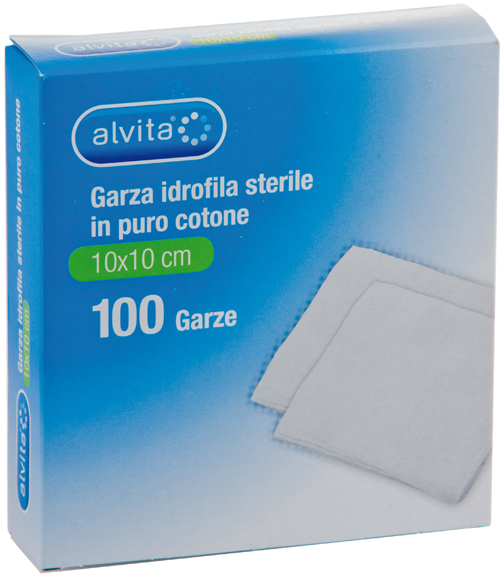 ALVITA GARZA COMPRESSA IDROFILA 10X10CM 100 PEZZI - famajoy.it