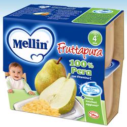 MELLIN FRUTTA PURA PERA 100 G 4 PEZZI - famajoy.it