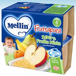 MELLIN FRUTTA PURA FRUTTA MISTA 100 G 4 PEZZI - famajoy.it