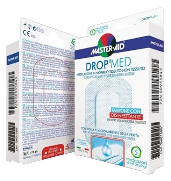 MEDICAZIONE ADESIVA MASTER-AID DROP MED 12,5X12,5 5 PEZZI - famajoy.it