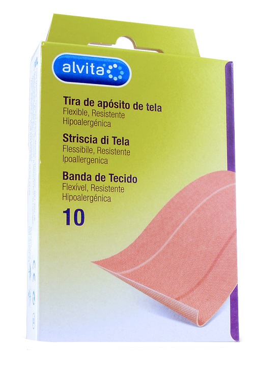 CEROTTO IN STRISCIA DI TELA ALVITA 10 X 6 CM 10 PEZZI - famajoy.it