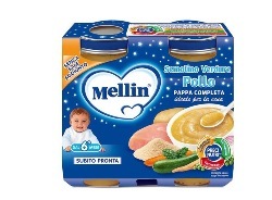 MELLIN BABY CENA COMPLETA POLLO VERDURE 2 PEZZI 200 G - famajoy.it