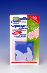 SEPARADITA ANATOMICO PER PIEDE REALIZZATO IN GEL DI SILICONE BIANCO SEMITRASPARENTE SAGOMATO IGIENEPIEDE 2 PEZZI - famajoy.it