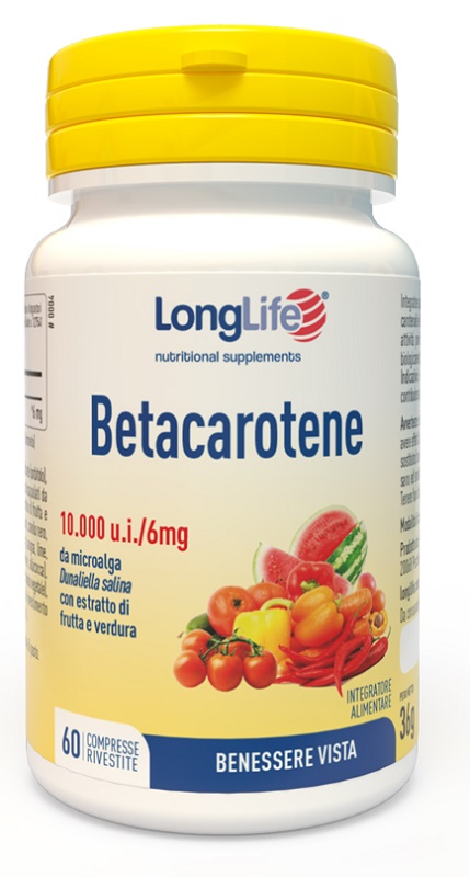 LONGLIFE BETACAROTENE 60 COMPRESSE - famajoy.it
