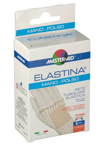 RETE TUBOLARE ELASTICA IPOALLERGENICA MASTER-AID ELASTINA MANO/POLSO 3 MT IN TENSIONE CALIBRO 3 CM - famajoy.it