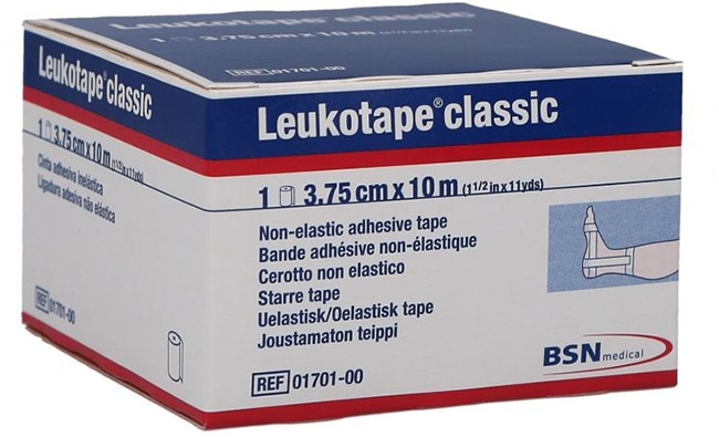 LEUKOTAPE BENDA ANELASTICA PER BENDAGGI FUNZIONALI 3,75X100 CM - famajoy.it