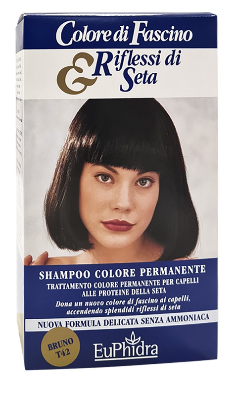 EUPHIDRA COLORE DI FASCINO & RIFLESSI DI SETA SHAMPOO COLORE PERMANENTE 42 BRUNO 120 ML - famajoy.it