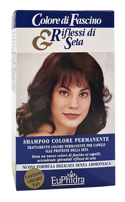 EUPHIDRA COLORE DI FASCINO & RIFLESSI DI SETA SHAMPOO COLORE PERMANENTE 45 CASTANO CHIARO 120 ML - famajoy.it