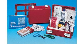 CASSETTA PRONTO SOCCORSO MINIKIT PER CASA, UFFICIO E TEMPO LIBERO. CONTENITORE IN ABS ANTIURTO E CON SUPPORTO PER IL FISSAGGIO ALLA PARETE - famajoy.it
