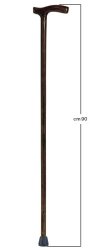 BASTONE IMPUGNATURA ANATOMICA UOMO LEGNO LUCIDO SCURO - famajoy.it