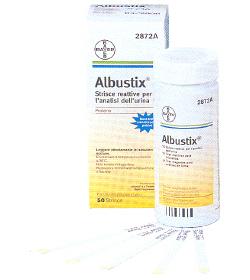 STRISCIA REATTIVA ALBUSTIX PER RICERCA DELLE PROTEINE NELLE URINE 50 PEZZI CODICE ARTICOLO 2872C - famajoy.it
