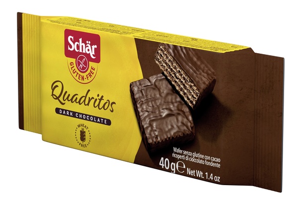 SCHAR QUADRITOS WAFER CON CACAO RICOPERTI DI CIOCCOLATO FONDENTE 40 G - famajoy.it