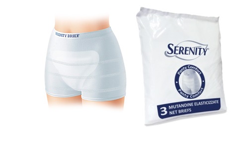 MUTANDINA A RETE PER INCONTINENZA SERENITY PANTY COMFORT M 3 PEZZI - famajoy.it