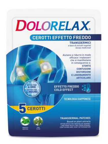 DOLORELAX CEROTTO EFFETTO FREDDO 5 PEZZI - famajoy.it