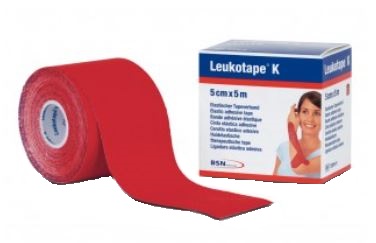 BENDA ADESIVA LEUKOTAPE K PER TAPING FISIOTERAPICO LARGHEZZA 5 CM LUNGHEZZA 5 M COLORE ROSSO IN ROTOLO - famajoy.it