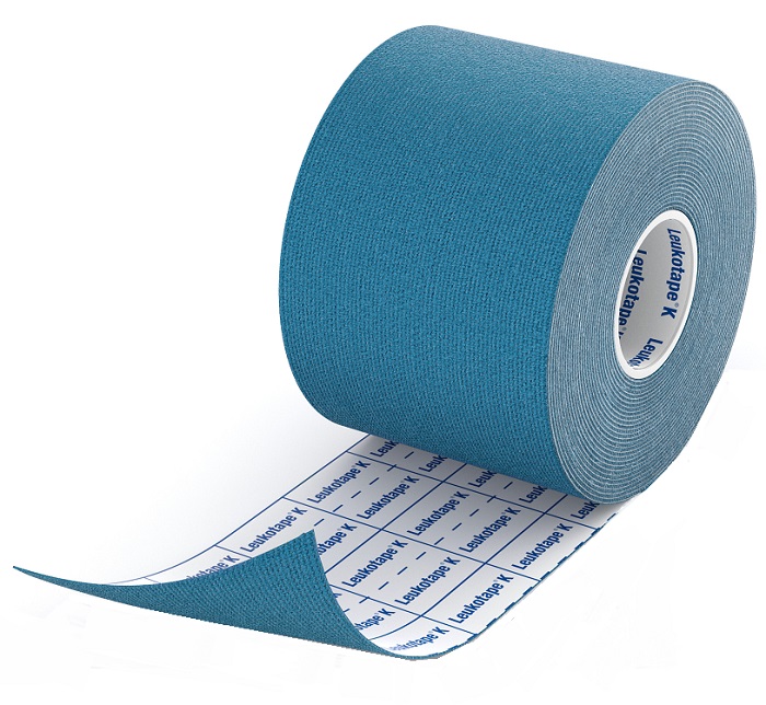 BENDA ADESIVA LEUKOTAPE K PER TAPING FISIOTERAPICO LARGHEZZA 5 CM LUNGHEZZA 5 M COLORE BLU IN ROTOLO - famajoy.it