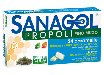 SANAGOL PROPOLI PINO MUGO 24 CARAMELLE - famajoy.it