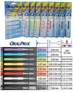 ORALPROX BLISTER DA 6 SPAZZOLINI INTERDENTALI MISURA 2 COLORE VERDE - famajoy.it