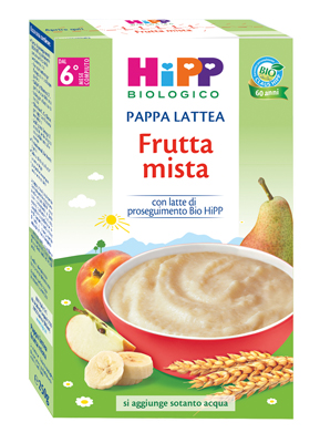 HIPP BIO PAPPA LATTEA FRUTTA MISTA 250 G - famajoy.it