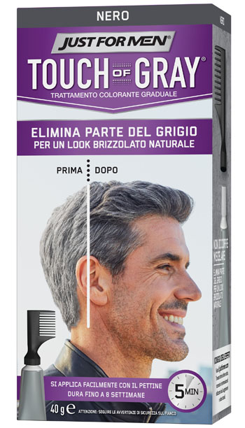 JUST FOR MEN TOUCH OF GRAY NERO 40 G - famajoy.it