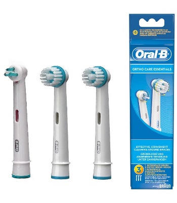 ORALB ORTHO CARE ESSENTIALS TESTINE SPAZZOLINO ELETTRICO APPARECCHIO ORTODONTICO 3 PEZZI - famajoy.it