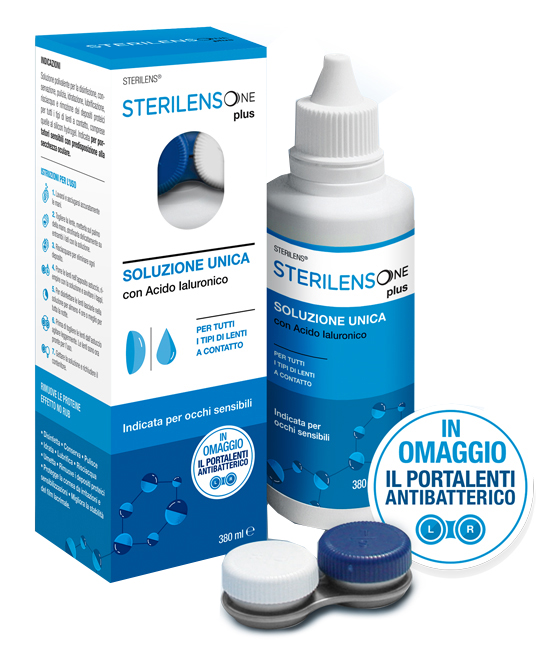 SOLUZIONE UNICA STERILENS ONE PLUS CON ACIDO IALURONICO 380 ML - famajoy.it