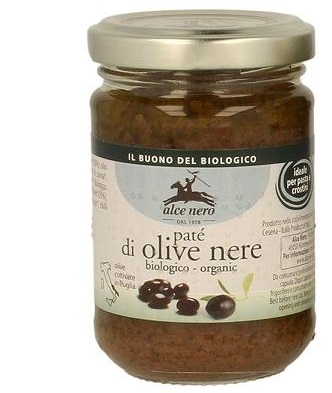 PATE' DI OLIVE NERE BIO 130 G - famajoy.it