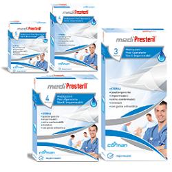 MEDICAZIONE POST OPERATORIA MEDIPRESTERIL IMPERMEABILE 10X15CM 4 PEZZI - famajoy.it