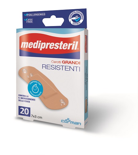 CEROTTO MEDIO MEDIPRESTERIL RESISTENTE 7X2CM 20 PEZZI - famajoy.it