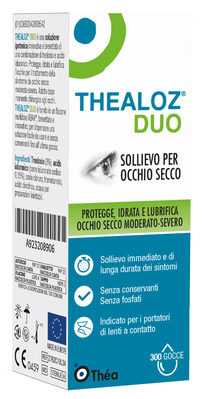 THEALOZ DUO SOLUZIONE OCULARE FLACONE 10 ML - famajoy.it