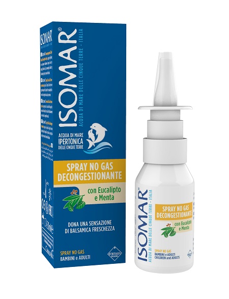 ISOMAR SOLUZIONE ACQUA MARE NASO IPERTONICA NASO SPRAY DECONGESTIONANTE 30 ML - famajoy.it